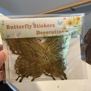 Gold Butterfly Stickers Decoration